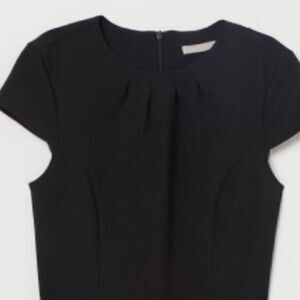 H&M Black Fitted Top With Cap Sleeves